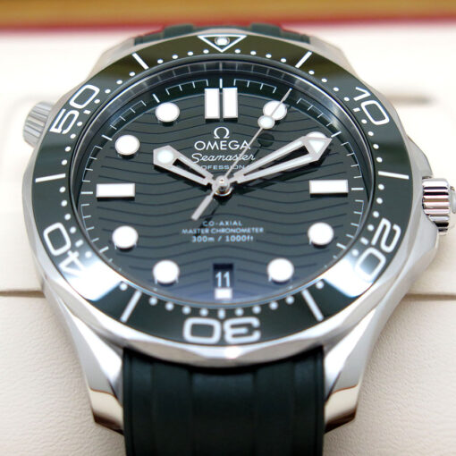 Omega Seamaster Diver 300m with Green Dial on Strap - Image 3