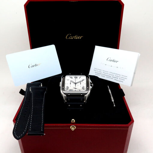 Alternative view of Cartier WSSA0017 Santos de Cartier Chronograph ADLC