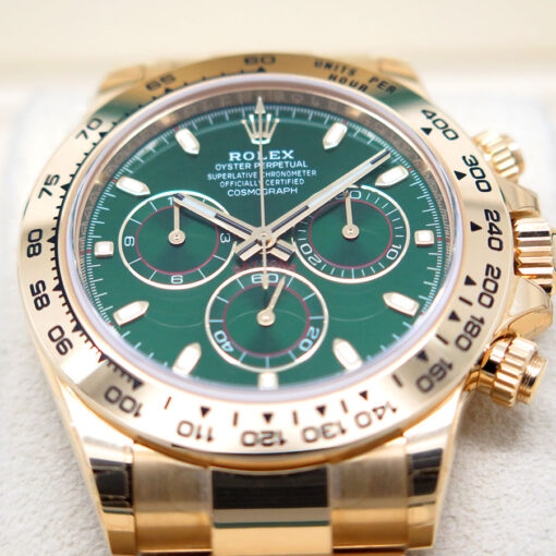 Rolex 116508 Cosmograph Daytona 18K Yellow Gold with Green Dial (New Old Stock) - Image 3
