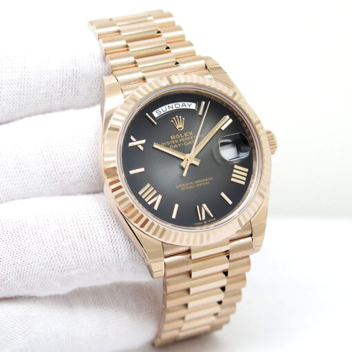 Rolex 228235 Day Date 40 18K Rose Gold with Slate Ombre Dial