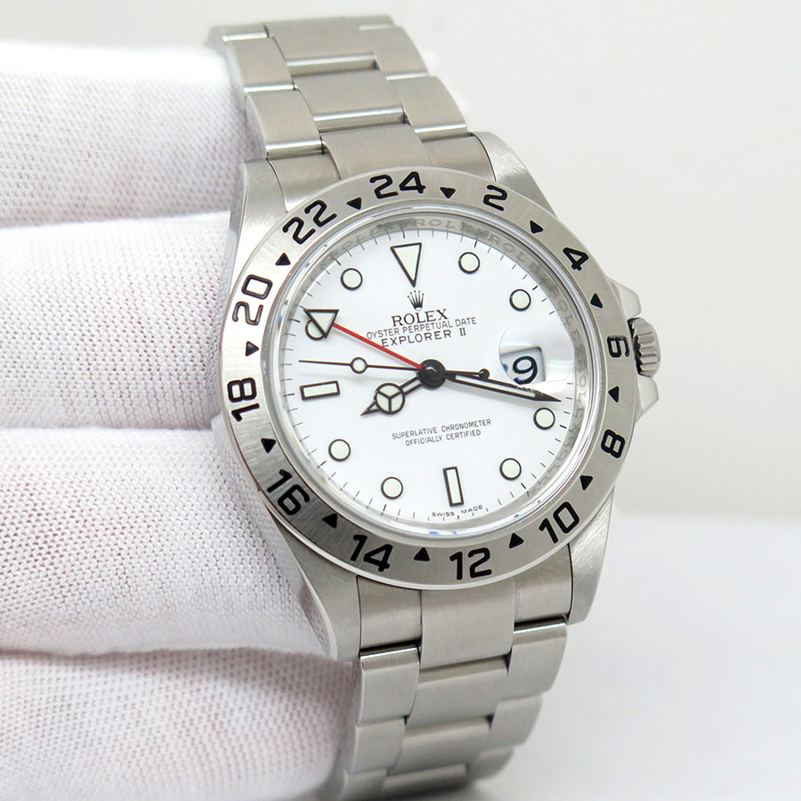 Rolex 16570 Explorer II with White Dial and 3186 Movement