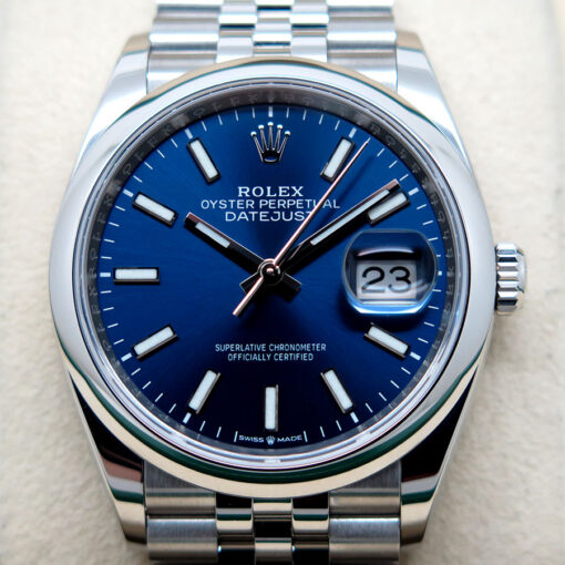 Rolex 126200 Datejust with Blue Stick Dial on Jubilee - Image 3