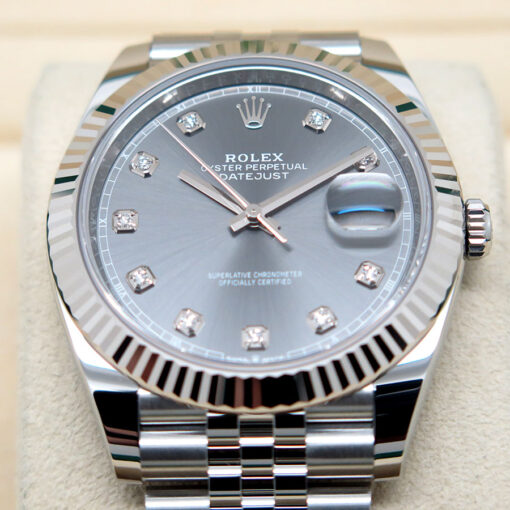 Rolex 126334 Datejust 41 with Slate Diamond Dial on Jubilee - Image 3