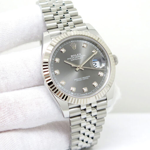 Rolex 126334 Datejust 41 with Slate Diamond Dial on Jubilee
