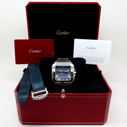 Alternative view of Cartier WSSA0030 Santos de Cartier Large with Blue Dial