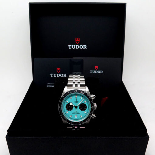Alternative view of Tudor 79360N Black Bay Chronograph with Turquoise Dial (New Model)