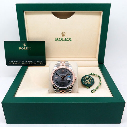Rolex 126331 Datejust 41 18K/SS with Slate Roman Dial on Jubilee - Image 2