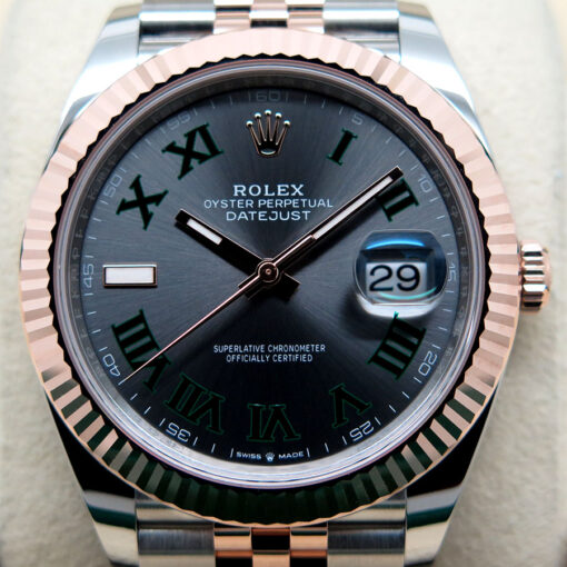Rolex 126331 Datejust 41 18K/SS with Slate Roman Dial on Jubilee - Image 3