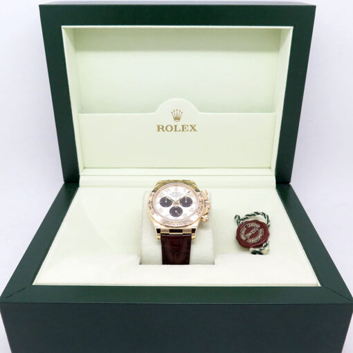 Rolex 116518 Cosmograph Daytona 18K Yellow Gold with Ivory Arabic Dial - Image 2