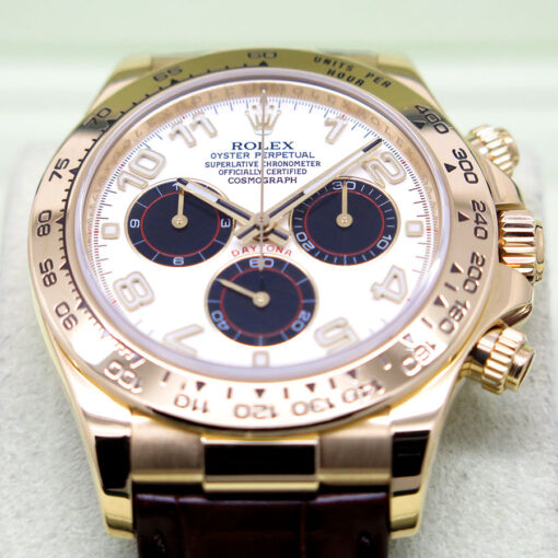 Rolex 116518 Cosmograph Daytona 18K Yellow Gold with Ivory Arabic Dial - Image 3