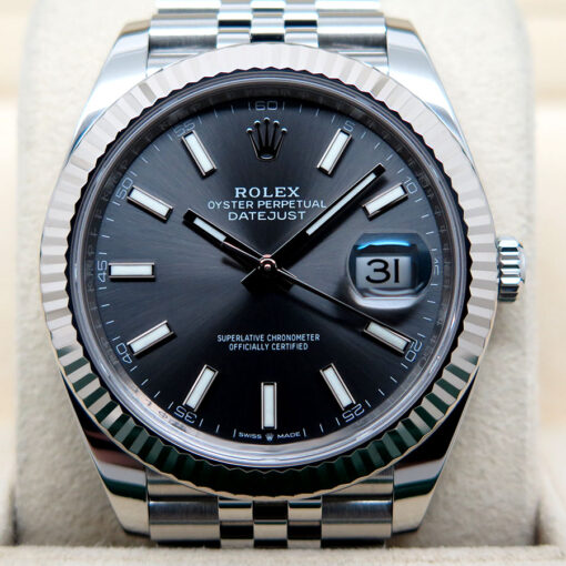Rolex 126334 Datejust 41 with Slate Stick Dial on Jubilee - Image 3
