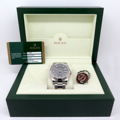 Rolex 116334 Datejust II with Dark Rhodium Diamond Dial on Oyster - Image 2