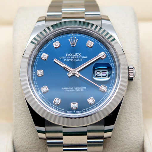 Rolex 126334 Datejust 41 with Blue Diamond Dial on Oyster - Image 3