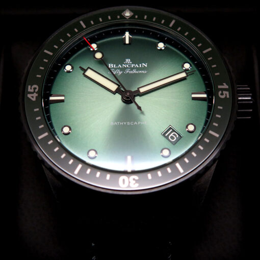 Blancpain Fifty Fathoms Bathyscaphe Ceramic Diver with Green Dial - Image 3