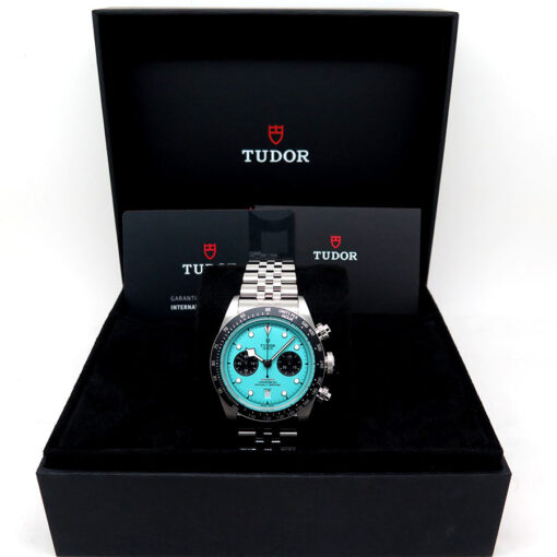 Alternative view of Tudor 79360N Black Bay Chronograph with Turquoise Dial (New Model)
