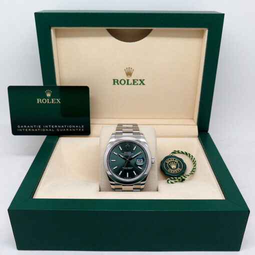 Rolex 126300 Datejust 41 with Mint Green Dial on Oyster - Image 2