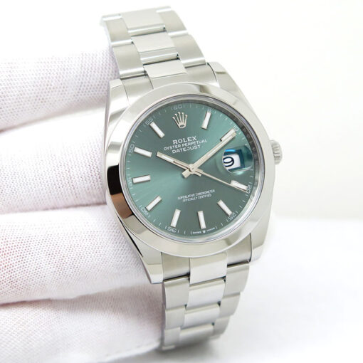 Rolex 126300 Datejust 41 with Mint Green Dial on Oyster