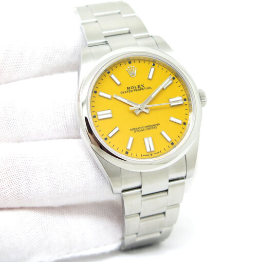 Rolex 124300 Oyster Perpetual 41mm with Yellow Dial (New Old Stock)