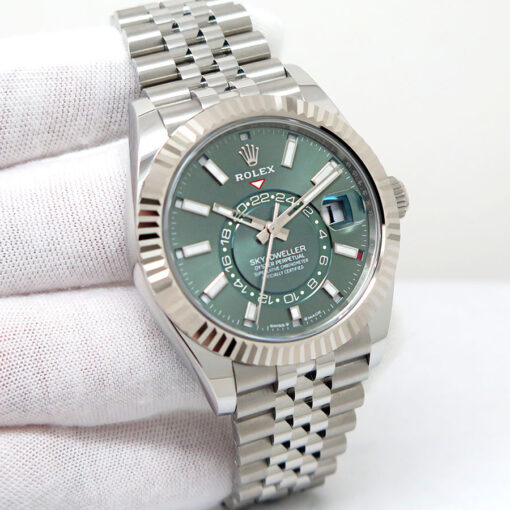 Rolex 336934 Skydweller with Mint Green Dial on Jubilee