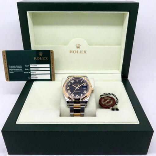 Rolex 116333 Datejust II 18K/SS with Black Roman Dial on Oyster - Image 2