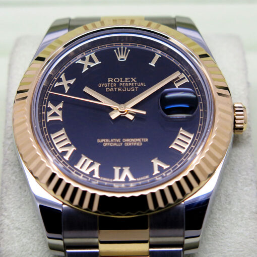 Rolex 116333 Datejust II 18K/SS with Black Roman Dial on Oyster - Image 3