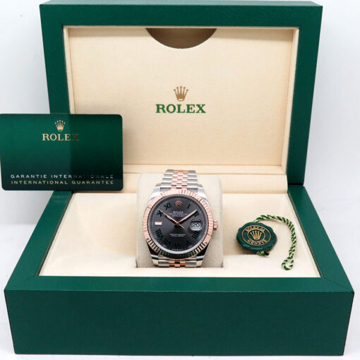 Rolex 126331 Datejust 41 18K/SS with Slate Roman Dial on Jubilee - Image 2