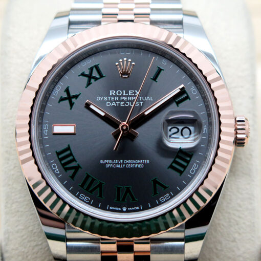 Rolex 126331 Datejust 41 18K/SS with Slate Roman Dial on Jubilee - Image 3