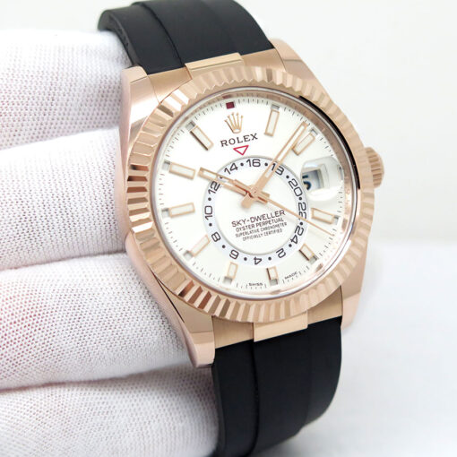 Rolex 326235 Skydweller 18K Rose Gold with White Dial