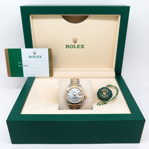 Rolex 279173 Datejust 18K/SS with Mother of Pearl Diamond Dial on Jubilee - Image 2