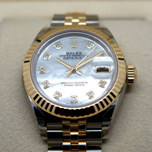 Rolex 279173 Datejust 18K/SS with Mother of Pearl Diamond Dial on Jubilee - Image 4