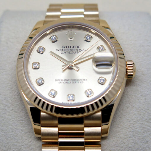 Rolex 278278 Datejust 31 Yellow Gold with Champagne Diamond Dial on President - Image 3