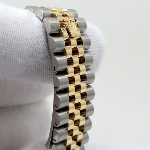 Rolex 278343RBR Datejust 18K/SS with White Mother of Pearl Diamond Dial and Diamond Bezel on Jubilee - Image 8