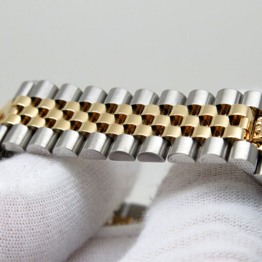 Rolex 278343RBR Datejust 18K/SS with White Mother of Pearl Diamond Dial and Diamond Bezel on Jubilee - Image 9