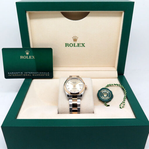 Rolex 278243 Datejust 18K/SS with Champagne Diamond Dial on Oyster - Image 2