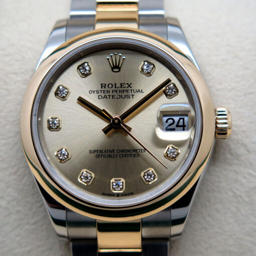 Rolex 278243 Datejust 18K/SS with Champagne Diamond Dial on Oyster - Image 3