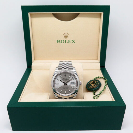Rolex 126300 Datejust 41 with Silver Stick Dial on Jubilee - Image 2