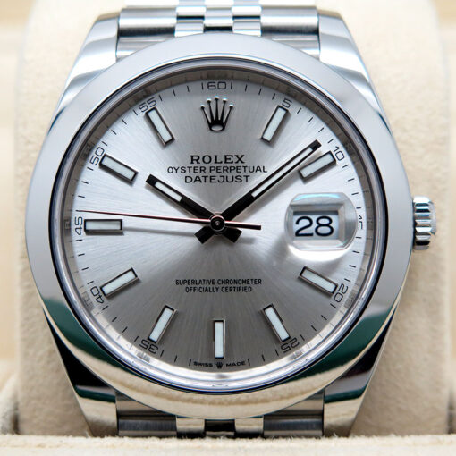 Rolex 126300 Datejust 41 with Silver Stick Dial on Jubilee - Image 3