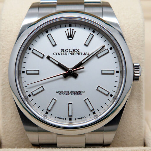 Rolex 114300 Oyster Perpetual with White Dial - Image 3
