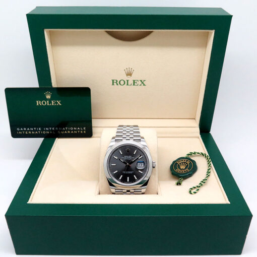 Rolex 126300 Datejust 41 with Slate Stick Dial on Jubilee - Image 2