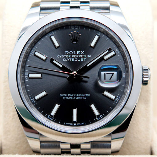 Rolex 126300 Datejust 41 with Slate Stick Dial on Jubilee - Image 3