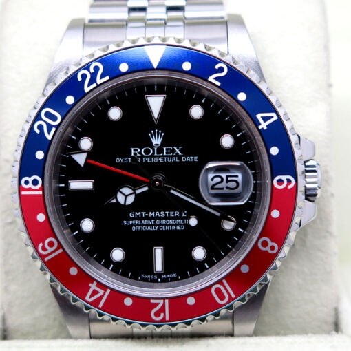 Rolex 16710 GMT Master II with Red & Blue Bezel on Jubilee - Image 3