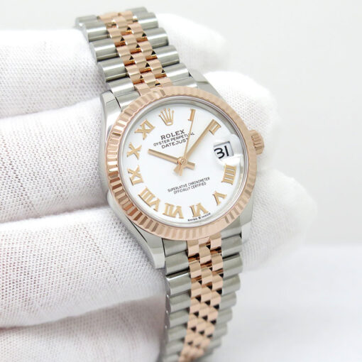 Rolex 278271 Datejust 18K/SS with White Roman Dial on Jubilee