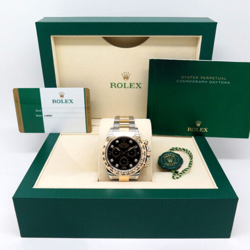 Rolex 116503 Cosmograph Daytona 18K/SS with Black Diamond Dial - Image 2