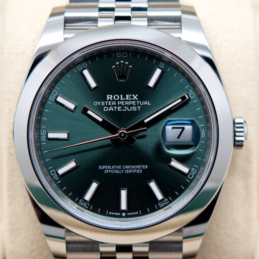 Rolex 126300 Datejust 41 with Mint Green Dial on Jubilee - Image 3