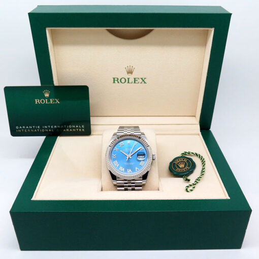 Rolex 126334 Datejust 41 with Blue Azzurro Dial on Jubilee - Image 2