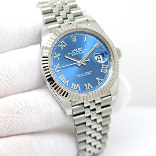 Rolex 126334 Datejust 41 with Blue Azzurro Dial on Jubilee