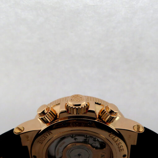 Ulysse Nardin 356-66 Marine Chronograph 18K Rose Gold with Rhodium Dial - Image 5