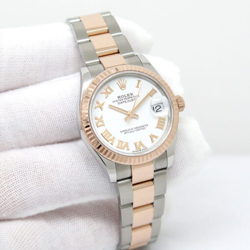 Rolex 278271 Datejust 18K/SS with White Roman Dial on Oyster