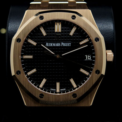 Audemars Piguet 15500OR Royal Oak 18K Rose Gold with Black Dial - Image 3