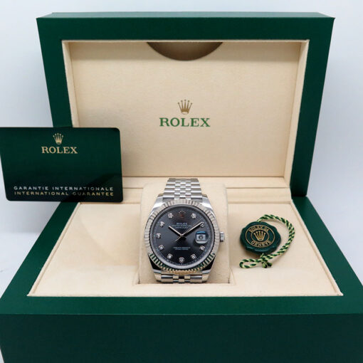 Rolex 126334 Datejust 41 with Slate Diamond Dial on Jubilee - Image 2
